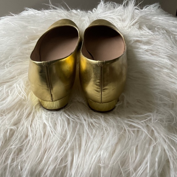 JCREW JANEY GOLD HEEL FLATS sz 7 - Picture 3 of 7